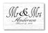 Mr & Mrs Signable Wedding Sign - Custom with Names & Date for Reception Guest Signatures