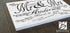 Mr & Mrs Signable Wedding Sign - Custom with Names & Date for Reception Guest Signatures