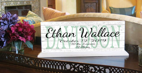 New Baby Announcement Sign Personalized Gift