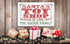Personalized Santa's Toy Shop Christmas Sign - Custom Family Name Holiday Decoration