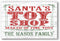 Old Fashioned Christmas Sign Santa's Toy Shop Christmas Holiday Sign Personalized