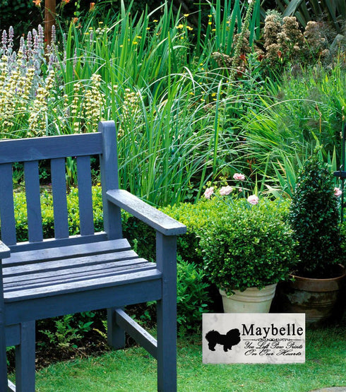 Pekingese Memorial Stone Personalized Garden Rock Grave Marker Outdoor or Indoor