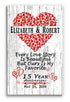 15th Anniversary Gift - Personalized Wood Sign for Husband, Wife or Couple - 15 Year
