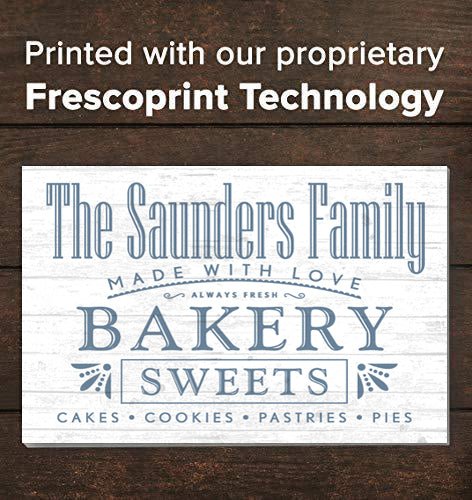 Personalized Bakery Sign Made With Love Wooden Kitchen Decor Wall Art