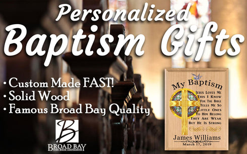 Personalized Baptism Gift Plaque - Custom Wood Keepsake