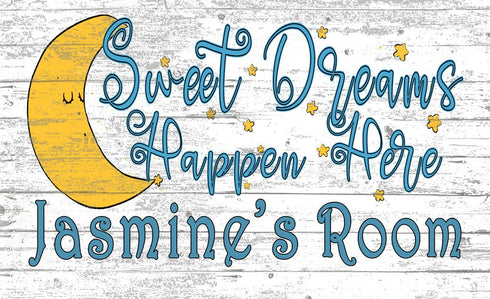 Personalized Bedroom Sign CUSTOM Sweet Dreams Boys or Girls