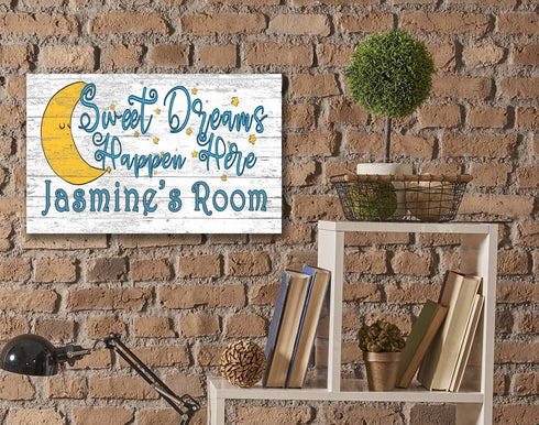 Personalized Bedroom Sign CUSTOM Sweet Dreams Boys or Girls