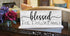 Blessed Family Name Sign - Personalized for Mantel or Shelf Solid Wood