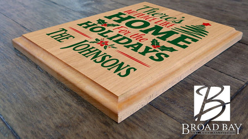 PERSONALIZED Christmas Family Sign There's No Place Like Home For The Holidays