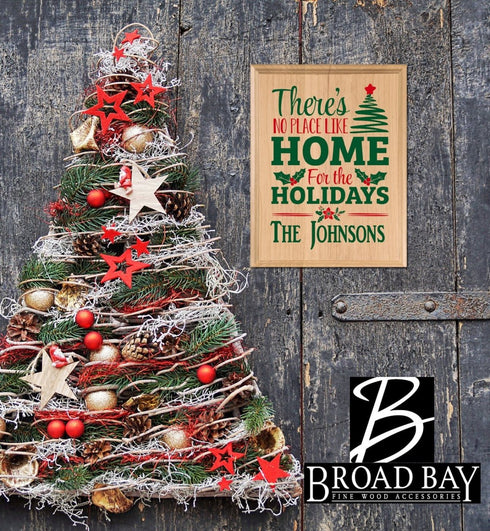 PERSONALIZED Christmas Family Sign There's No Place Like Home For The Holidays