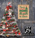 Personalized Christmas Sign - No Place Like Home For The Holidays - Custom Wood
