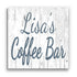Personalized Coffee Bar Sign - Custom Name Kitchen Decor Solid Wood