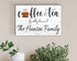Personalized Coffee & Tea Bar Kitchen Sign