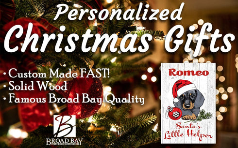 Personalized Dachshund Christmas Decoration - 16.5" x 10.5"