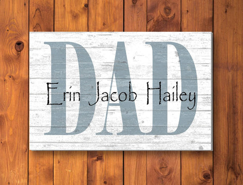Personalized Dad Gift – Custom Wood Sign with Kids’ Names | Father’s Day Gift from Children | Handmade USA