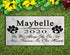 Dog Memorial Stone - Always By Our Side - Personalized Marble Plaque