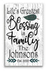 Personalized Family Name Decor CUSTOM Housewarming Wall Art Sign