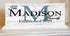 Family Name Sign With Monogram - Personalized Established Date Wedding or Housewarming Gift