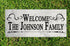 Personalized Family Name Welcome Sign - Custom Outdoor Marble Stone