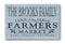 Personalized Farmer's Market Farmhouse Sign Kitchen or Pantry Rustic Décor