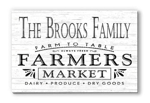 Personalized Farmer's Market Farmhouse Sign Kitchen or Pantry Rustic Décor