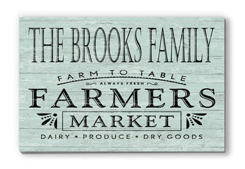 Personalized Farmer's Market Farmhouse Sign Kitchen or Pantry Rustic Décor