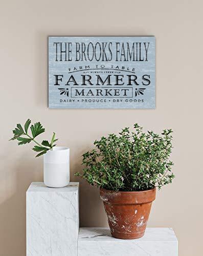 Personalized Farmer's Market Farmhouse Sign Kitchen or Pantry Rustic Décor