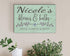 Personalized Flower Market Sign - Custom Wood Wall Art with Family Name