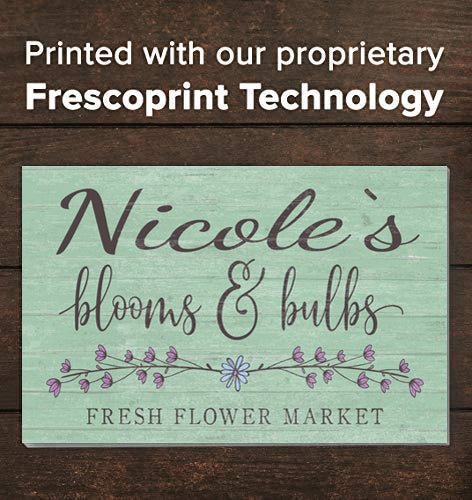 Personalized Flower Market Sign Wood Wall Art