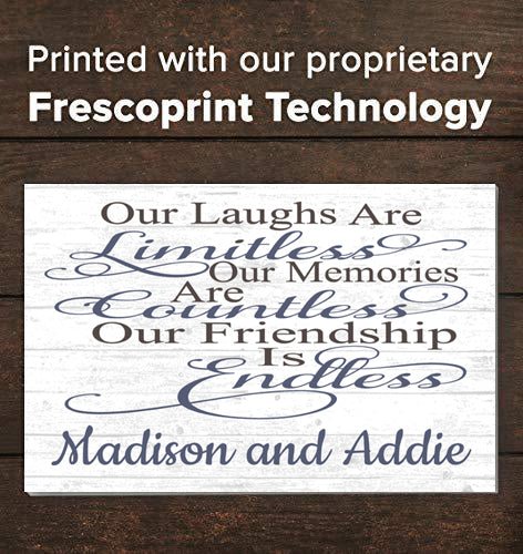 Personalized Friend Gift - Friendship is Endless Sign - For Best Friend or Sisters