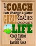 Personalized Golf Coach Gift Plaque - Custom Wood Award for Golf Team Coaches
