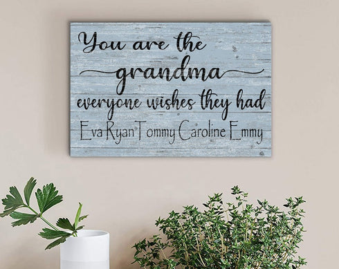 Personalized Grandma Gift Sign You Are The Grandma Everyone Wishes They Had