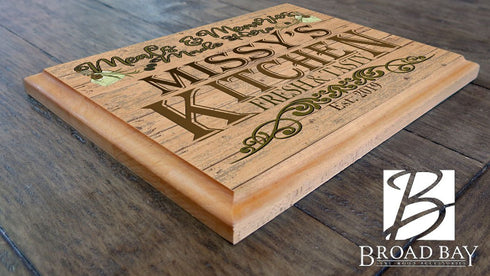 PERSONALIZED Kitchen Sign With Name for Great Cooks Mom Dad Grandma Grandpa