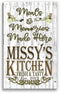 Personalized Kitchen Signs With Custom Name