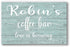 Love Is Brewing Coffee Bar Sign - Personalized Custom Name Coffee Lover Gift