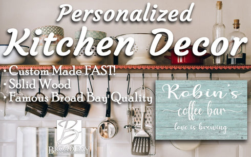 Personalized Love Is Brewing Coffee Bar Sign