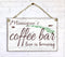 Personalized Love Is Brewing Sign for Coffee Bar and Coffee Lovers Customized Coffee Drinker Gift