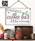 Love Is Brewing Coffee Bar Sign - Personalized Custom Name Coffee Lover Gift