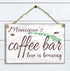 Love Is Brewing Coffee Bar Sign - Personalized Custom Name Coffee Lover Gift