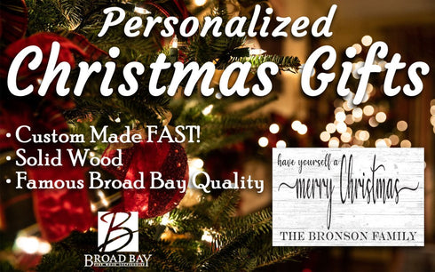 Personalized Merry Christmas Wood Sign