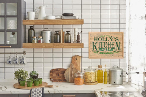 PERSONALIZED Name Kitchen Sign Wall Art Gift for Her or Him