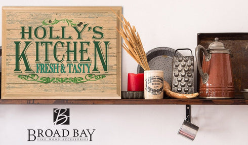 PERSONALIZED Name Kitchen Sign Wall Art Gift for Her or Him