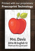 Personalized SIGNABLE Teacher Gift -