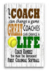 Personalized Softball Coach Gift Plaque - Custom Wood Award for Great Coaches