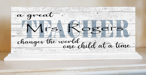 Personalized Teacher Gift Sign Custom Class Appreciation