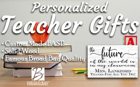 Personalized Teacher Gift Sign The Future Of The World Is In My Classroom