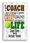 Personalized Tennis Coach Gift For GREAT Tennis Team Coaches 16.5in x 10.5in