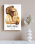 Two Lions Valentine's Day Gift Sign - Personalized with Names for Couple