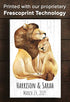 Two Lions Valentine's Day Gift Sign - Personalized with Names for Couple