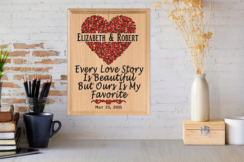 Personalized Wedding Gift or Anniversary Gift Sign - Every Love Story is Beautiful